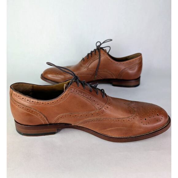 Johnston Murphy Custom Select Dress Shoes Mens 10D Wingtip Brogue Made in USA main image 4